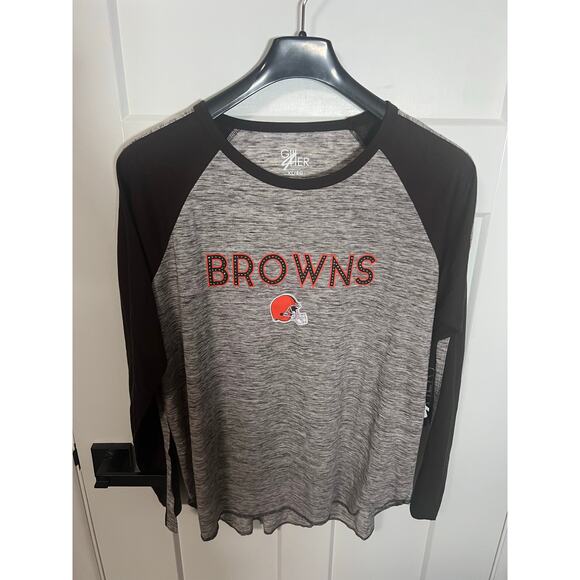 Womens NEW Cleveland Browns NFL Gemstone Long Sleeve Tee Size XL Extra Large - Picture 4 of 8